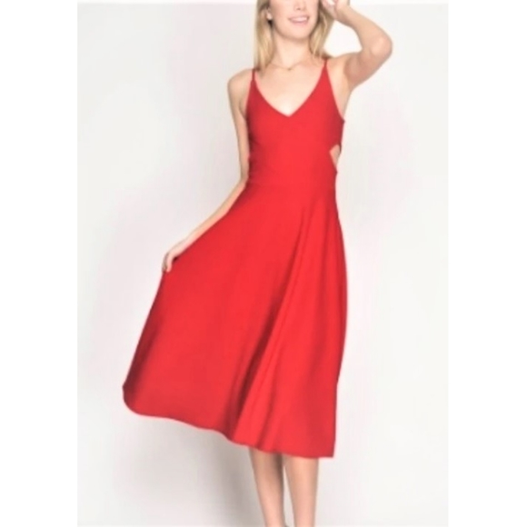 Cut Out Midi Strap Dress - Picture 5 of 7